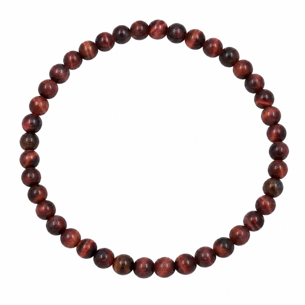 4MM Red Tigers Eye Bracelet